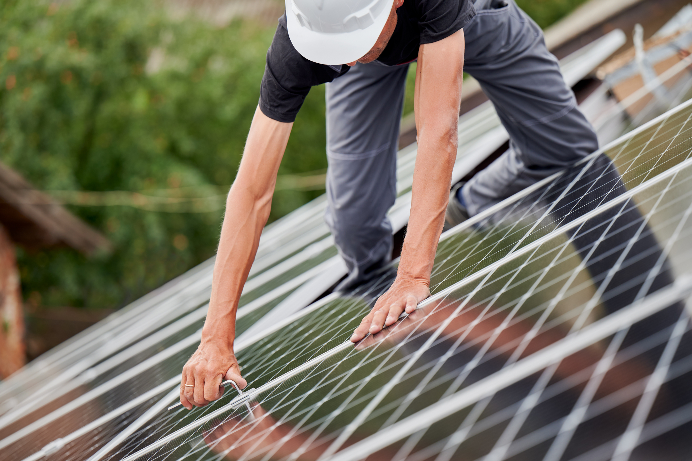 Solar panels roof installation